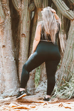 Load image into Gallery viewer, FIT GIRL SUMMER legging set with Square neck top in ONYX